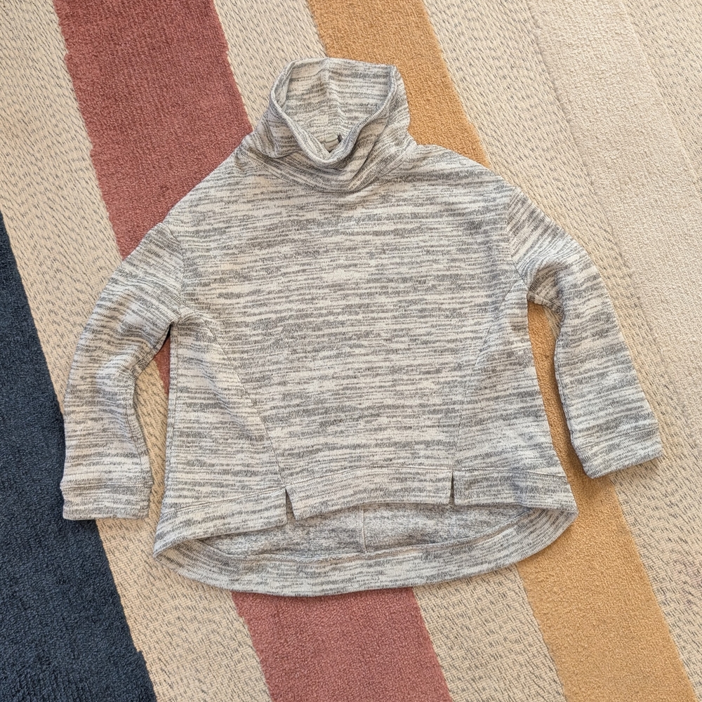 Anthropologie Saturday Sunday Gray Space Dye Cowl Neck Sweater XS